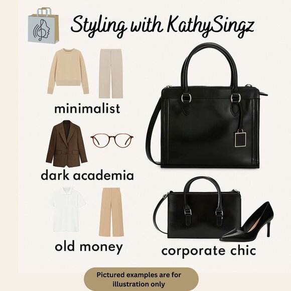 Y2K Giani Bernini Black Leather Structured Handbag Shoulder Strap Logo Charm - Picture 2 of 9